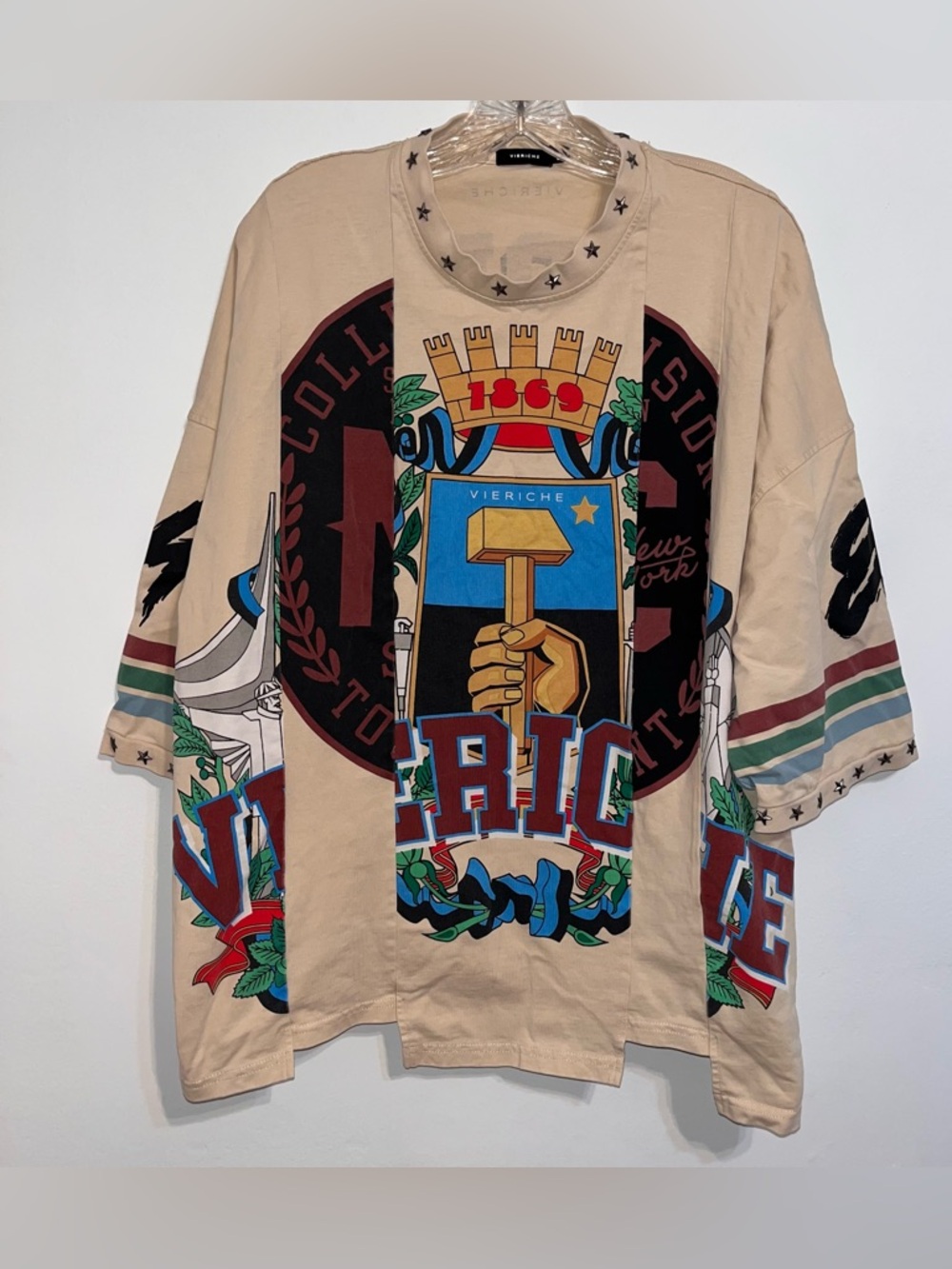 Beige Short-Sleeve Graphic Tee